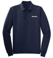 K500LS ADULT Port Authority Silk Touch Long Sleeve Polo-NAVY